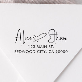 Script Signature Heart Rücksendeadresse Permastempel