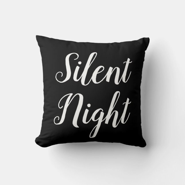 Script SILENT NIGHT - Typografie Kissen (Vorderseite)