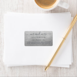 Script Silver Wedding Rücksendeadresse Adressaufkleber