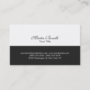 Script Simple Grau White Consultant Business Card Visitenkarte
