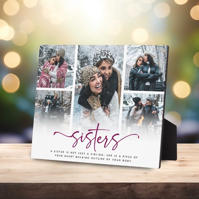 Script Sisters 5 Foto-Collage-Andenken-Geschenk Fotoplatte (Von Creator hochgeladen)