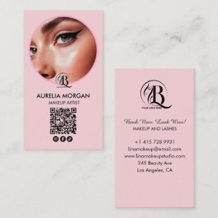 Script Social Icon QR-Code Foto Make-up-Artist Visitenkarte