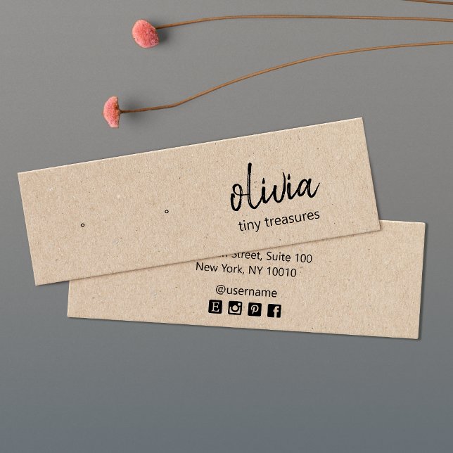 Script Study Earring Tan Kraft Display Card (Von Creator hochgeladen)