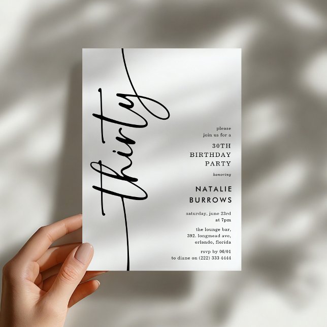 Script Thirty' 30th Birthday Einladung (Von Creator hochgeladen)