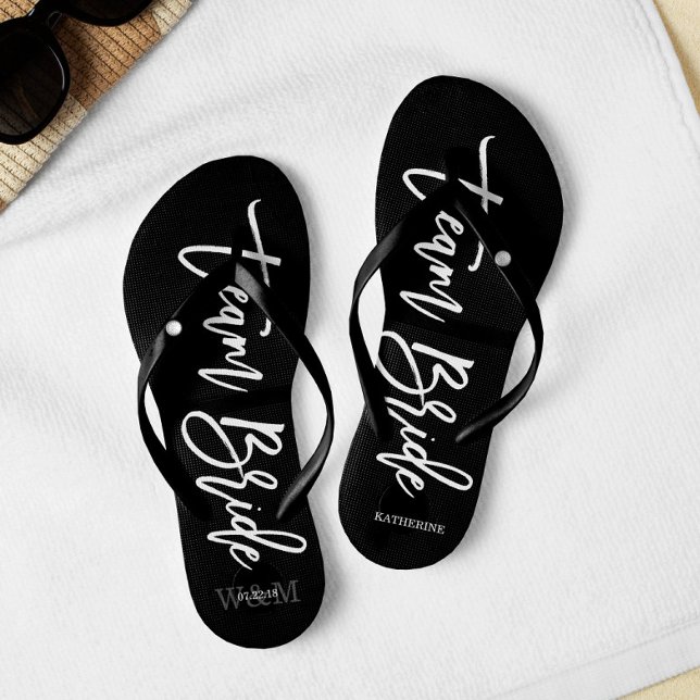 Script Typografie "Team Bride" Flip Flops (Von Creator hochgeladen)