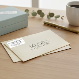 Script Typografy Personalisiert Mr. Wedding Adressaufkleber