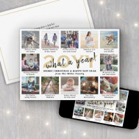 Script Was für ein Jahr! 12 Foto Collage Gold & Wh