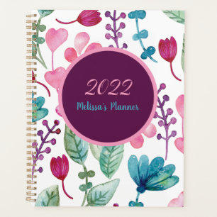 Script Watercolor Floral Pattern personalisieren G Planer
