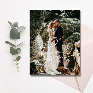 Script Wedding Foto Vielen Dank Postcard Postkarte
