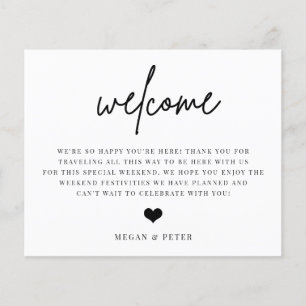 Script Wedding Welcome Bag Beilage Card