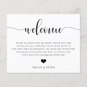 Script Wedding Welcome Bag Beilage Card