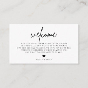 Script Wedding Welcome Bag Beilage Card Begleitkarte