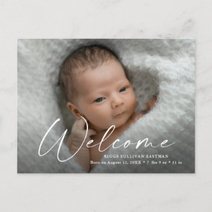 Script Welcome Baby Foto Birth Danke Postkarte