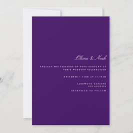 Script White & Lila Wedding Einladungskarte Einladung