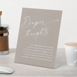 Script Windel Gedanken Neutrale Babyparty Sockelschild
