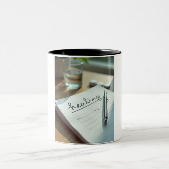 Script Your Day: Prescription Pad and Pen Tasse (Mittel)