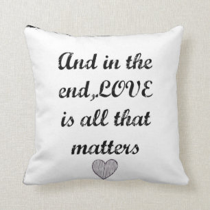 Scripted Liebethrow-Schwarzweiss-Kissen Kissen