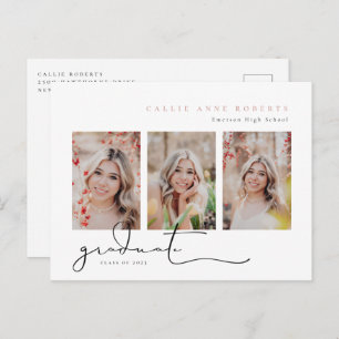 Scripted Snapshots Foto Abschluss Ankündigung Postkarte