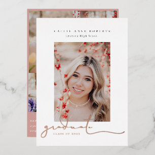 Scripted Snapshots Foto Abschluss Folieneinladung