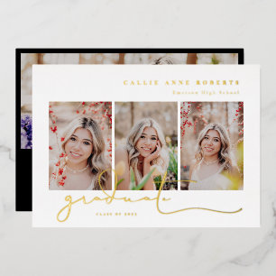 Scripted Snapshots Foto Abschluss Folieneinladung