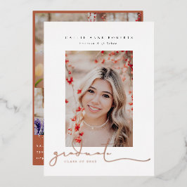 Scripted Snapshots Foto Abschluss Folieneinladung