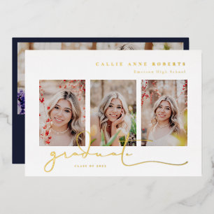 Scripted Snapshots Foto Abschluss Folieneinladung