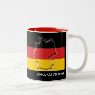 Scripting Angepasste DEUTSCHE FLAG MAP Black Zweifarbige Tasse