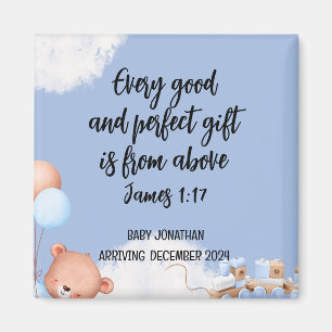 Scripting Baby Boy Announcement Magnet 1