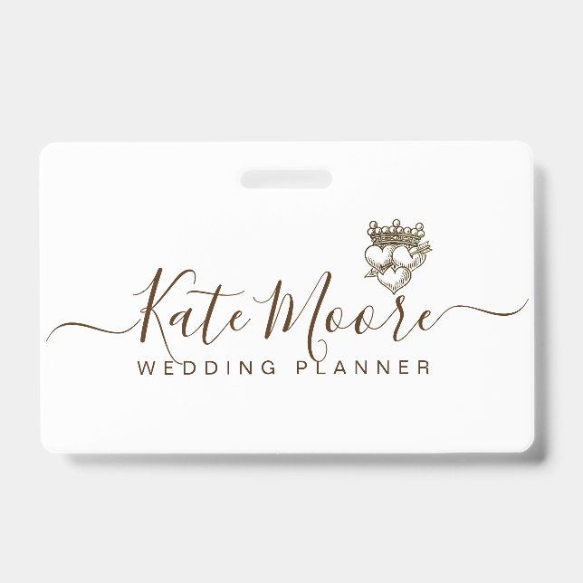 Scripting WeddingEvent Planner Triple Hearts Crown Ausweis (Vorderseite)