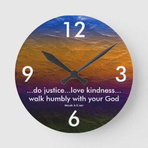Scripture clock runde wanduhr