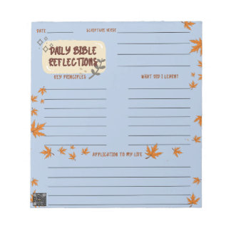 Scripture Daily Reflection Notepad Blue Notizblock