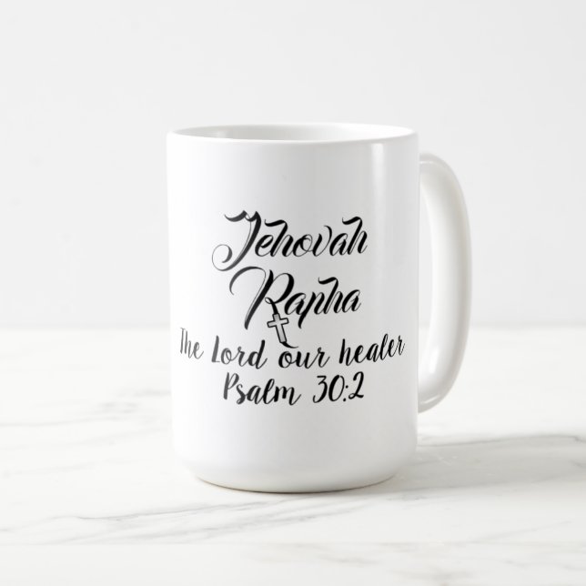 Scripture Jehovah Rapha# 2 Klassische Tasse (VorderseiteRechts)