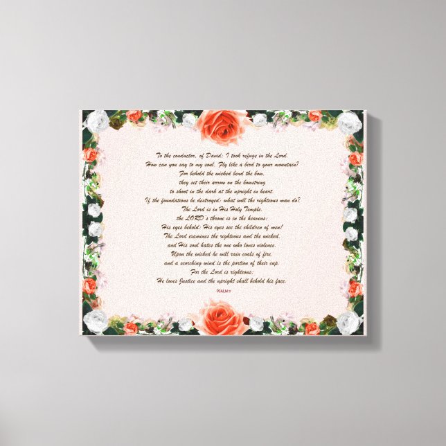 Scripture, Psalm 11, Botanic Leinwanddruck (Vorderseite)