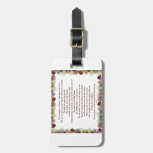 Scripture, Psalm 11, Flowerful Gepäckanhänger
