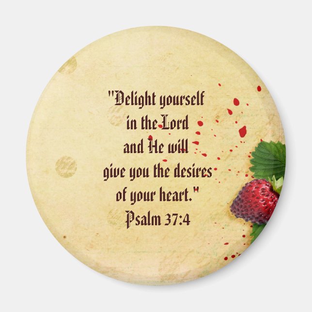 Scripture Psalm 37 Magnet (Vorne)