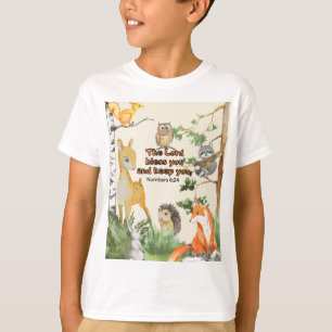 Scripture T Shirt für Kinder mit Waldtieren