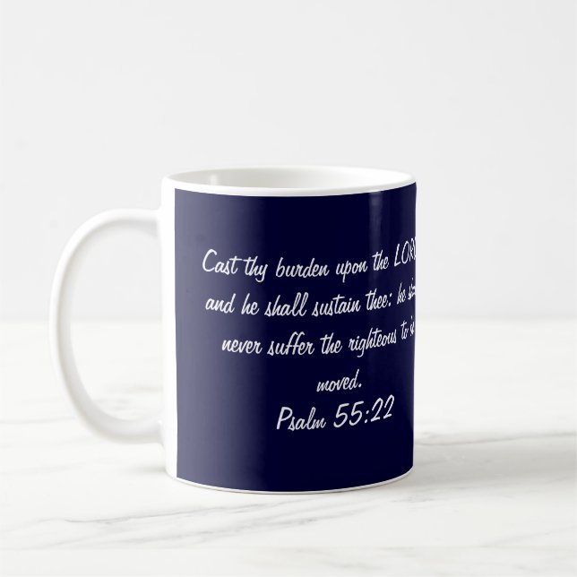 Scripture-Tasse, Psalm-55:22 Tasse (Links)