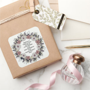 Scripture Verse Spirituelle Message Kingdom Quadratischer Aufkleber