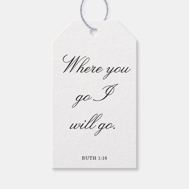 Scripture Wedding Centerpiece, Bridal Shower Decor Geschenkanhänger (Vorderseite)