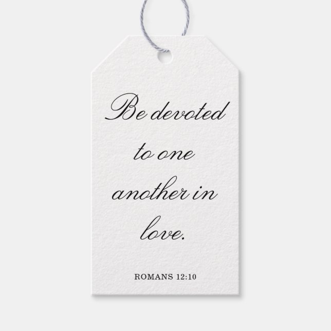 Scripture Wedding Centerpiece, Bridal Shower Decor Geschenkanhänger (Vorderseite)