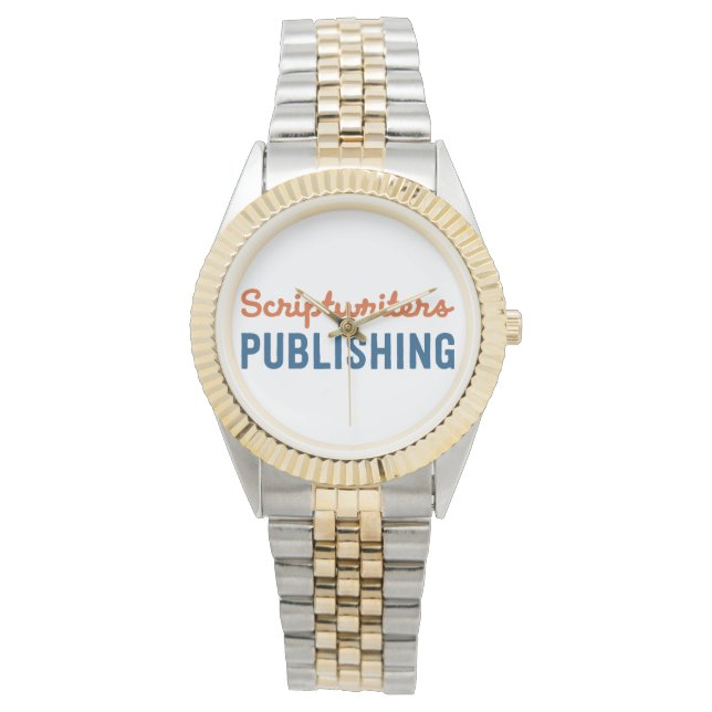 Scriptwriter Publishing Deep Orange/Blue Watch Armbanduhr (Vorderseite)