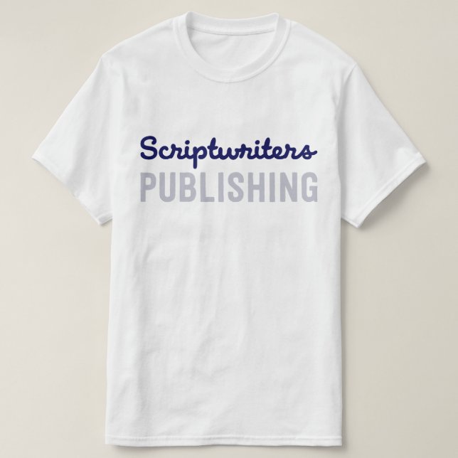 Scriptwriters, die Marine-Blau/grauen T - Shirt (Design vorne)