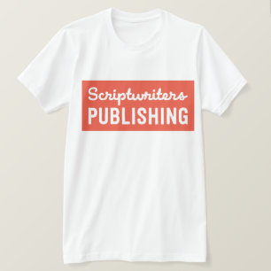 Scriptwriters-Körper-Pfirsich T-Shirt