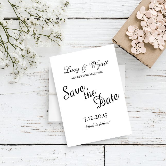 Scripty Black & White Save the Date (Von Creator hochgeladen)