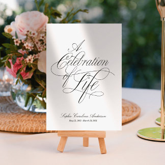 Scripty Celebration of Life Program Dreifach Gefaltete Einladung