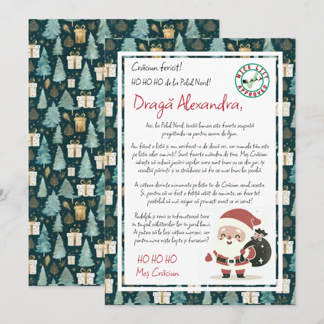 Scrisoare de la Polul nord Einladung (Vorne/Hinten)