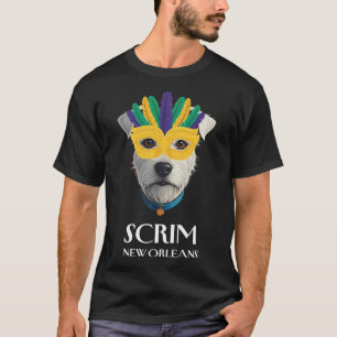Scrivener Der Runaway Hund New Orleans Funny Mardi T-Shirt