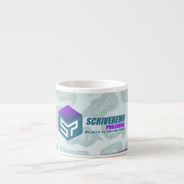 Scriveremo Logo und Hintergrund Espressotasse (Vorderseite)