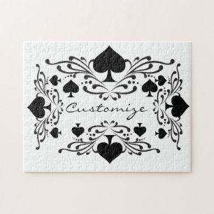 Scroll Black Spades Thunder_Cove im Tattoo-Stil Puzzle