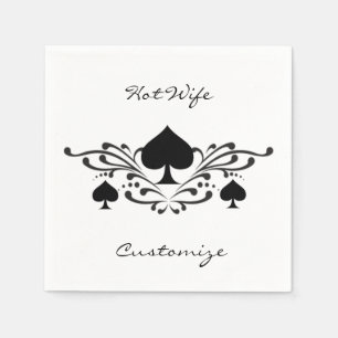Scroll Black Spades Thunder_Cove im Tattoo-Stil Serviette